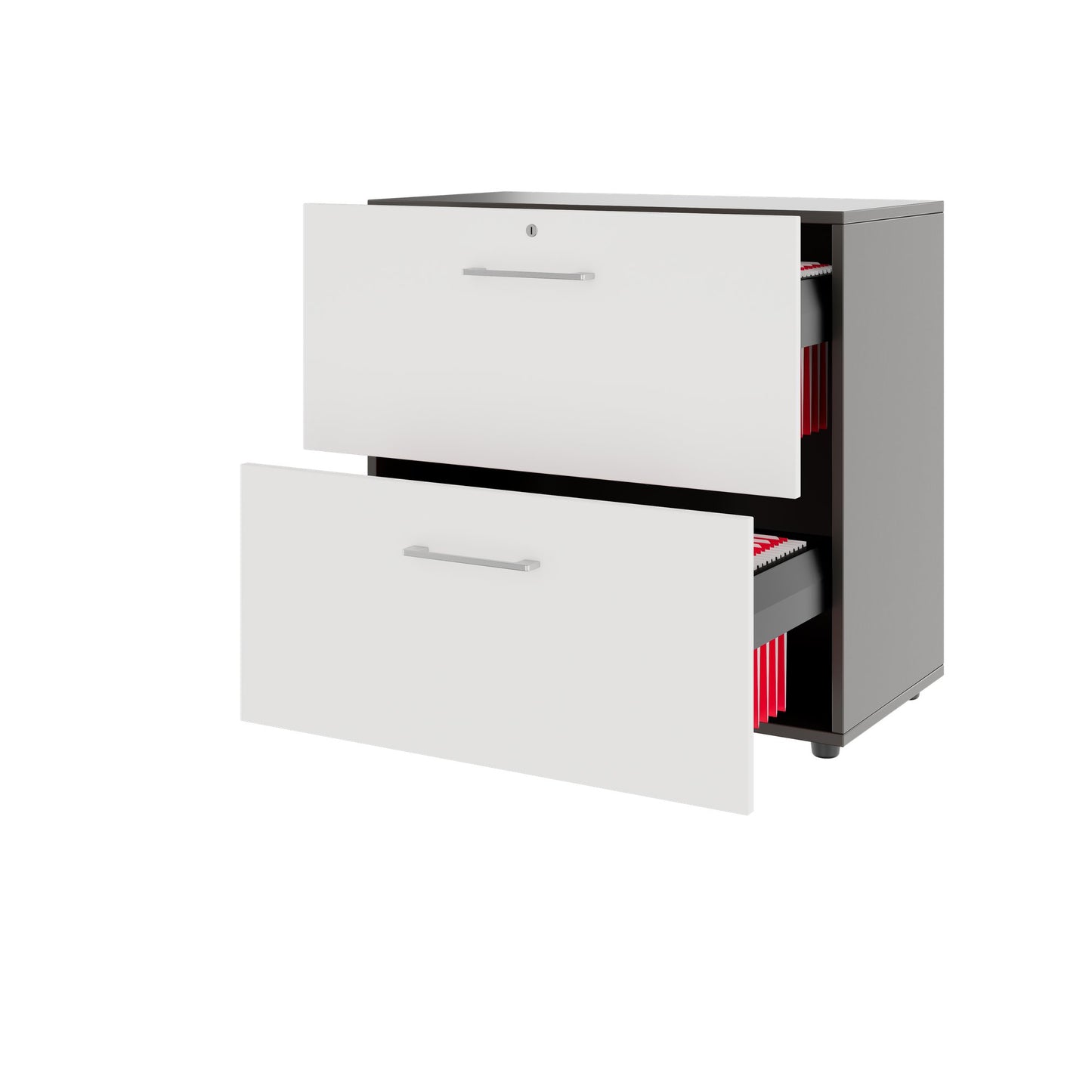 PRO Topping register cabinet | 2 Oh, 800 x 770 mm, glued corpus, graphite / white