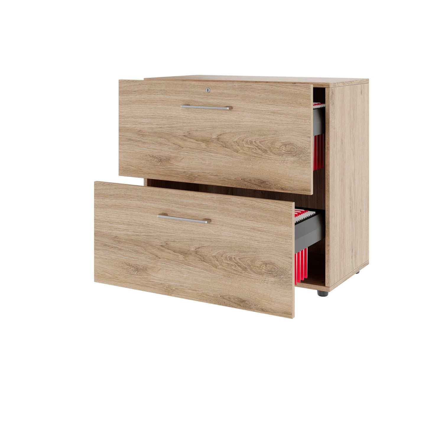 PRO Armoire de registre de garniture | 2 oh, 800 x 770 mm, corpus collé, chêne naturel