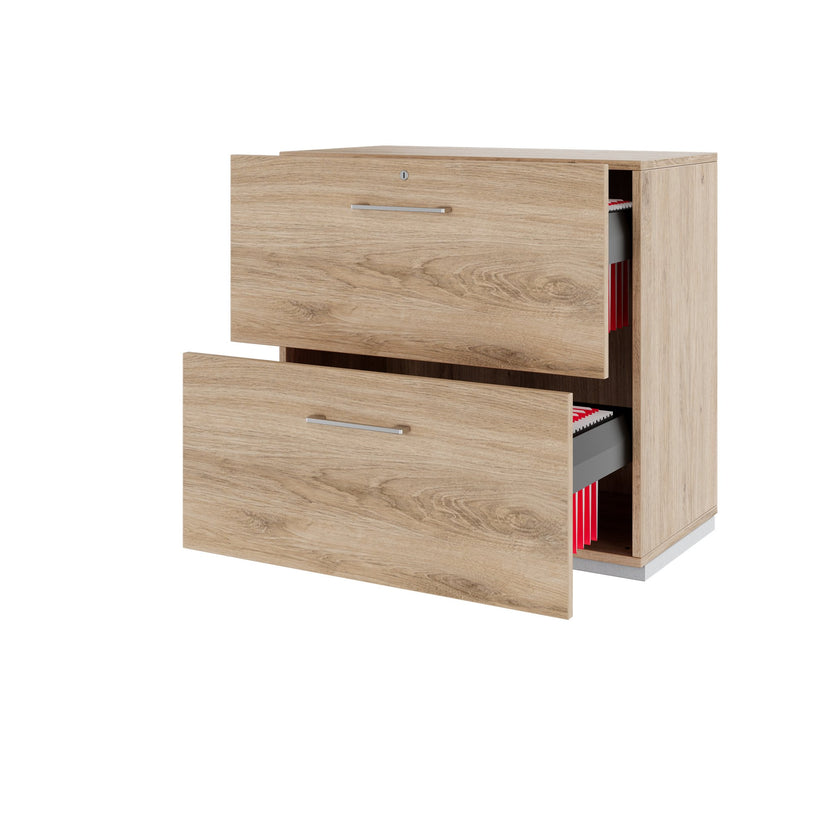 PRO Topping register cabinet | 2 Oh, 800 x 770 mm, glued corpus, natural oak