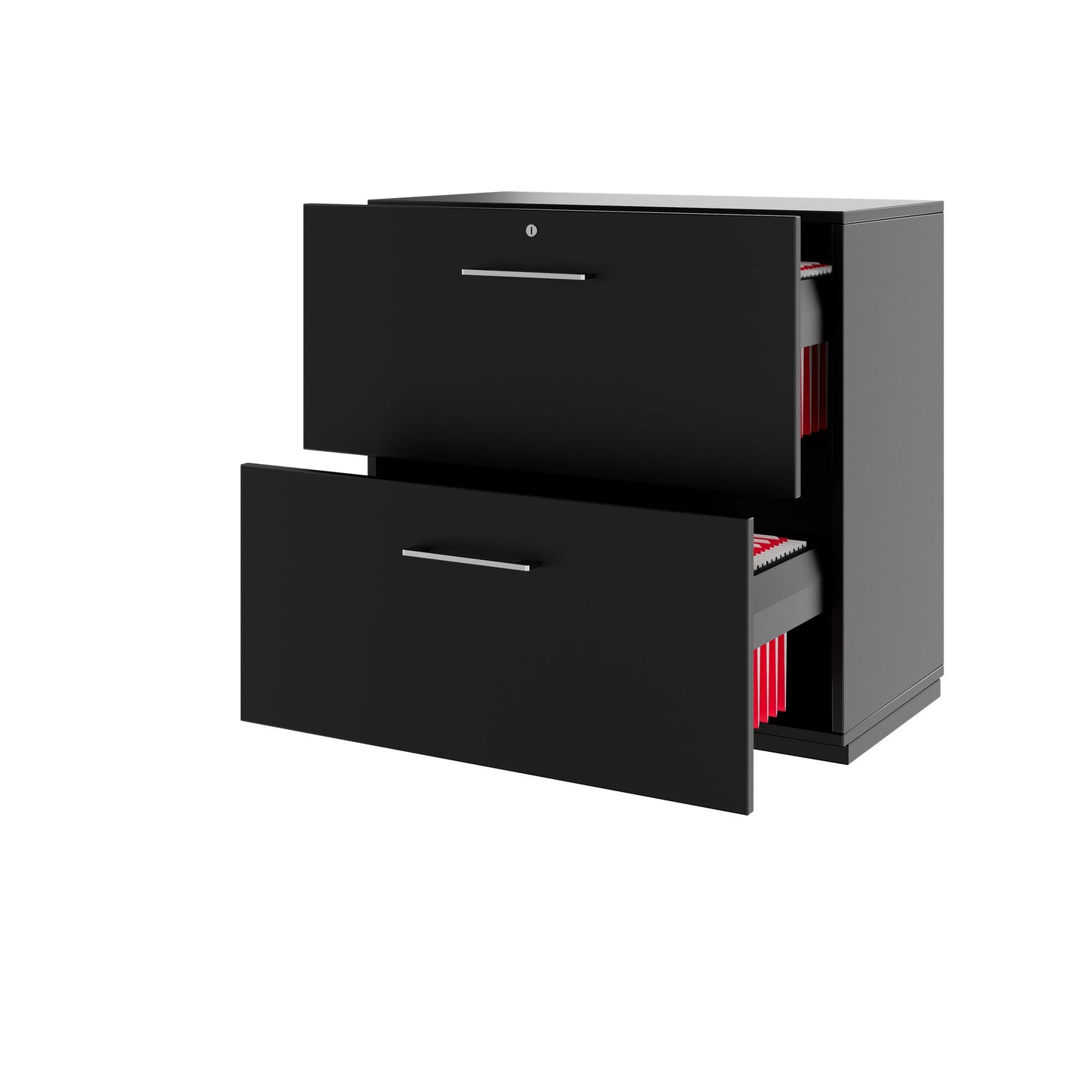 PRO Armoire de registre de garniture | 2 oh, 800 x 770 mm, corpus collé, noir
