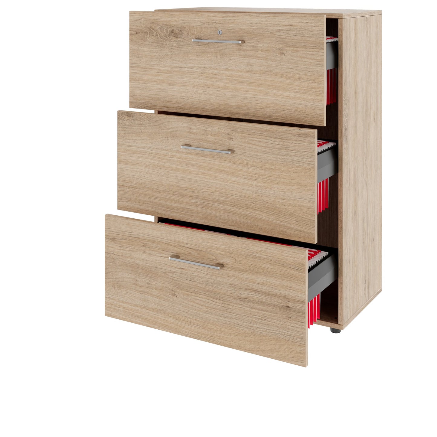 PRO Armoire de registre de garniture | 3 oh, 800 x 1140 mm, corpus collé, chêne naturel