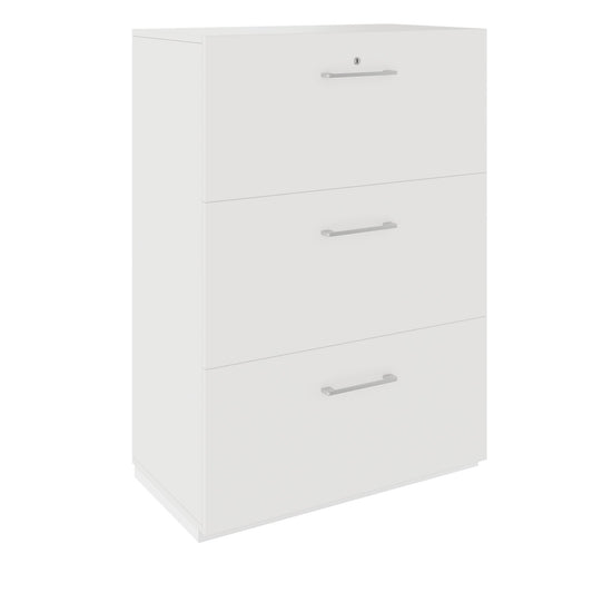 PRO Armoire de registre de garniture | 3 oh, 800 x 1140 mm, corpus collé, blanc