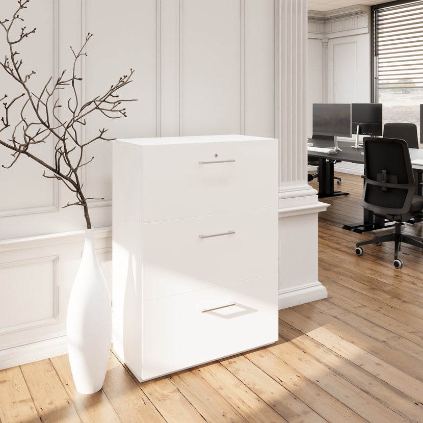 PRO Topping register cabinet | 3 Oh, 800 x 1140 mm, glued corpus, white