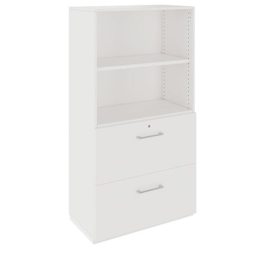 PRO Topping register cabinet | 4 Oh, 800 x 1510 mm, glued corpus, with shelf, white
