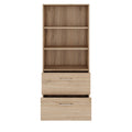 PRO Filing cabinet for suspension files | 5 OH, 800 x 1880 mm, glued carcass, with shelf, natural oak - 3 Thumbnail Image