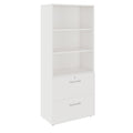 PRO Hanging file cabinet | 5 U, 800 x 1880 mm, glued body, with shelf, white - 1 Thumbnail Image
