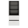 PRO Armoire à dossiers suspendus | 5 OH, 800 x 1880 mm, corps collé, avec porte, Graphite / Blanc - 4 Thumbnail Image