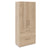 PRO Topping register cabinet | 5 Oh, 800 x 1880 mm, glued corpus, with door, natural oak