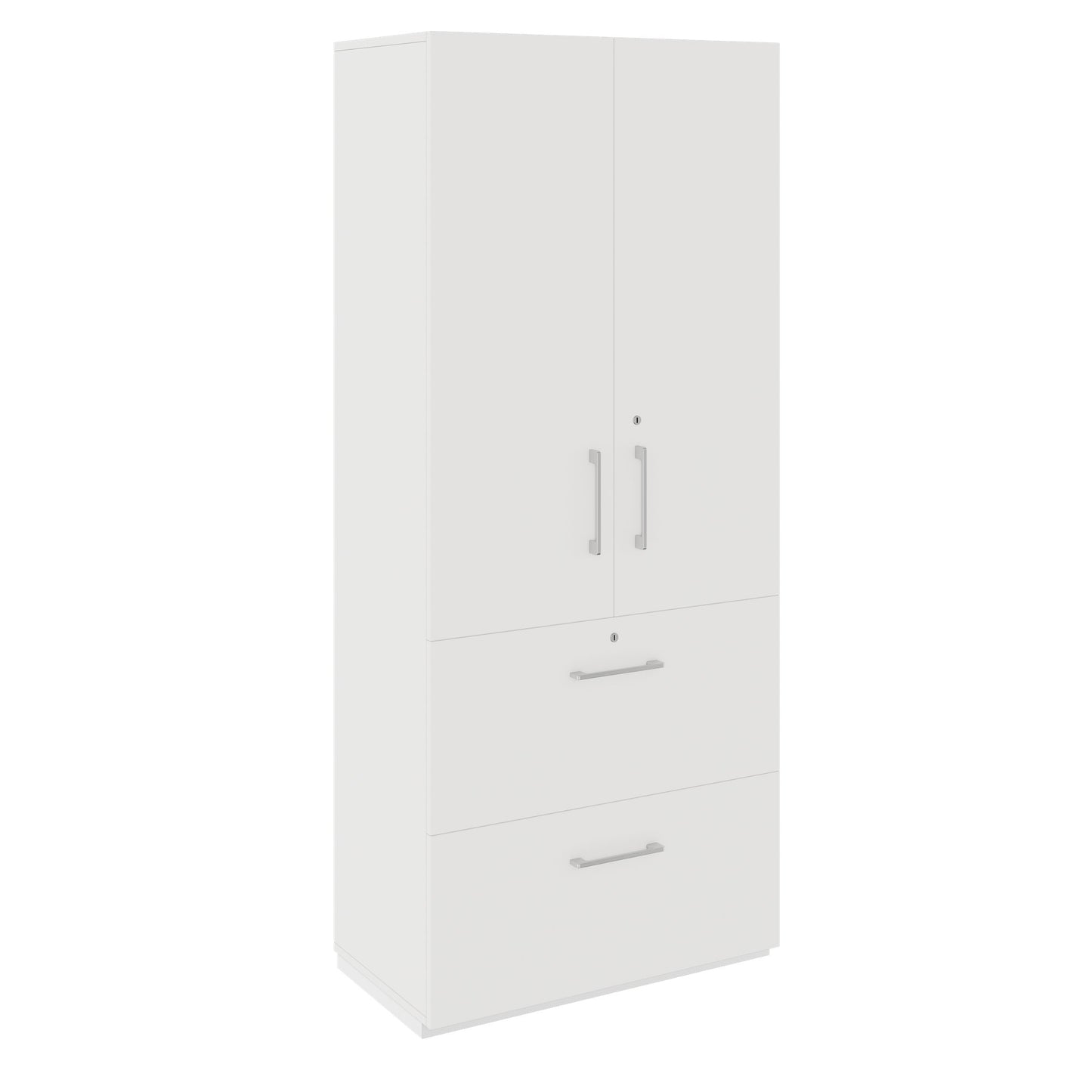 PRO Topping register cabinet | 5 Oh, 800 x 1880 mm, glued corpus, with door, white