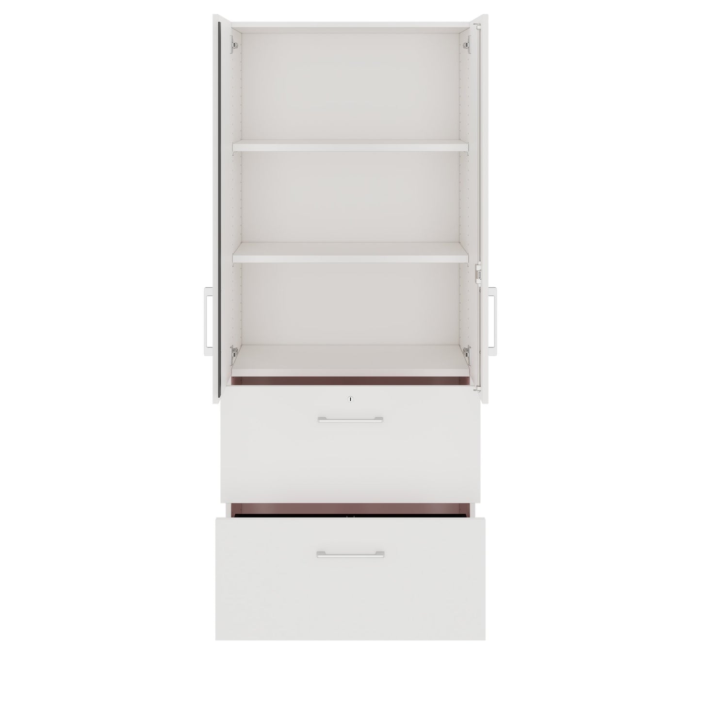 PRO Topping register cabinet | 5 Oh, 800 x 1880 mm, glued corpus, with door, white