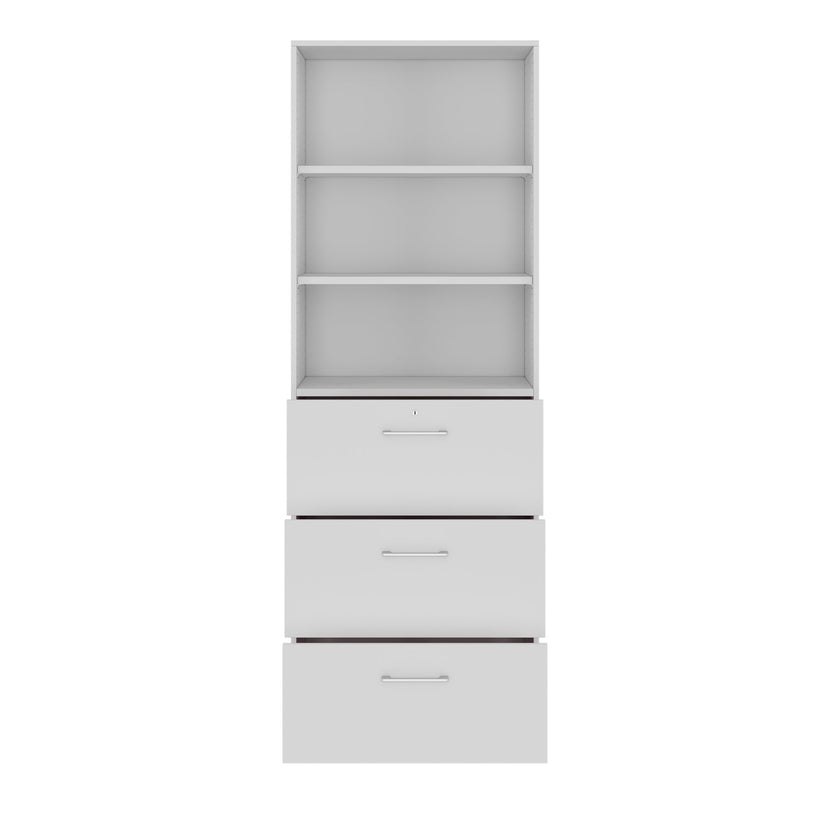 PRO Hängeregisterschrank | 6 OH, 800 x 2250 mm, verleimter Korpus, mit Regal, Grau