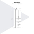 PRO Armoire à dossiers suspendus | 6 OH, 800 x 2250 mm, corps collé, avec porte, graphite / blanc - 12 Thumbnail Image