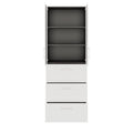 PRO Armoire à dossiers suspendus | 6 OH, 800 x 2250 mm, corps collé, avec porte, graphite / blanc - 3 Thumbnail Image
