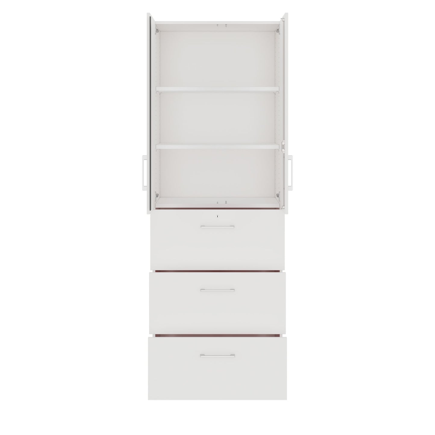 PRO Topping Register Gabinet | 6 OH, 800 x 2250 mm, corpus incollato, con porta, bianco