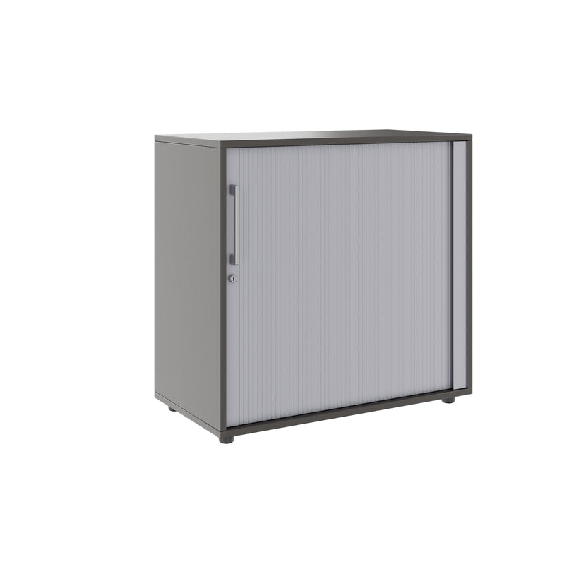 PRO Cabinetto del negozio querroll | 2 OH, 800 - 1600 x 770 mm, corpus incollato, grafite