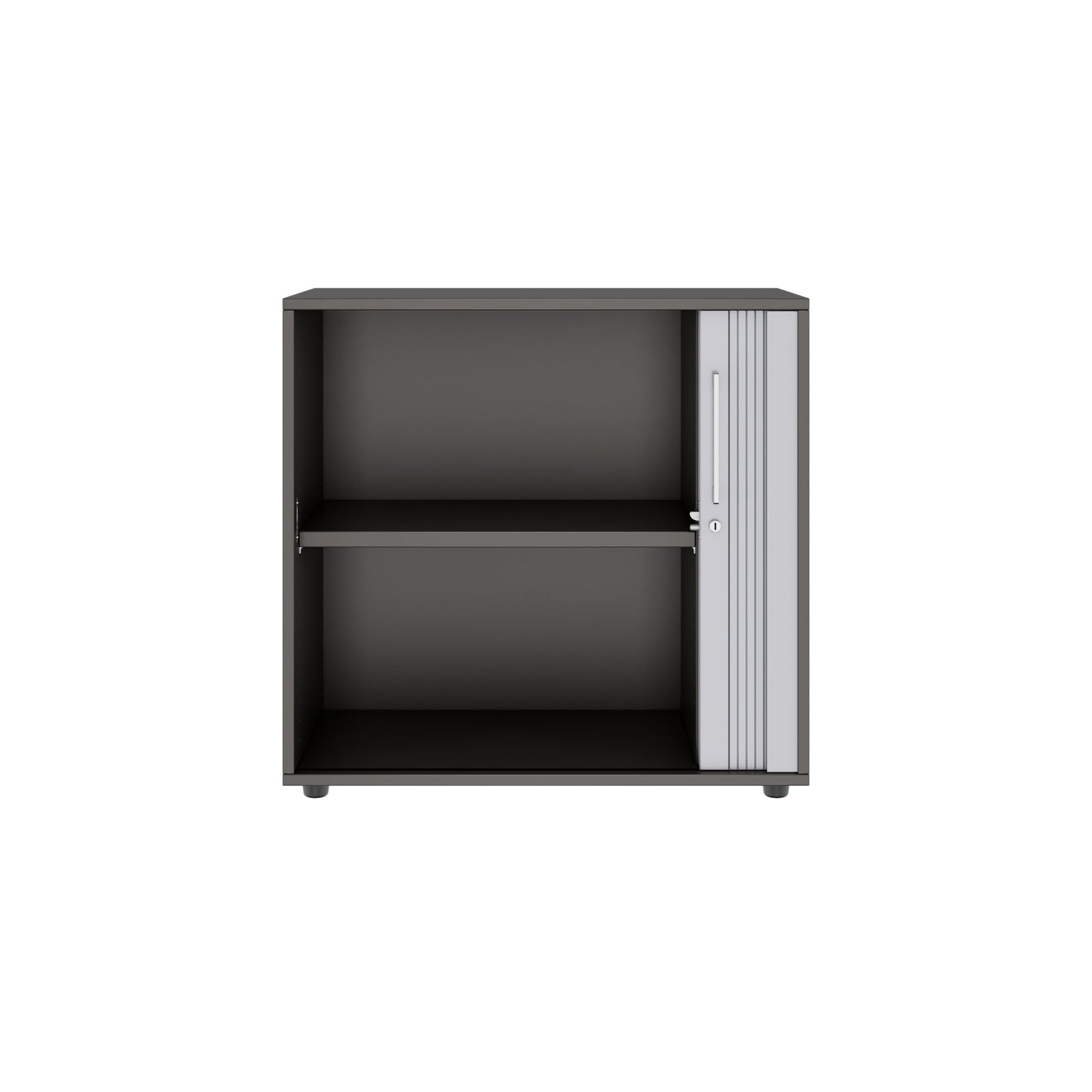 PRO Cabinetto del negozio querroll | 2 OH, 800 - 1600 x 770 mm, corpus incollato, grafite