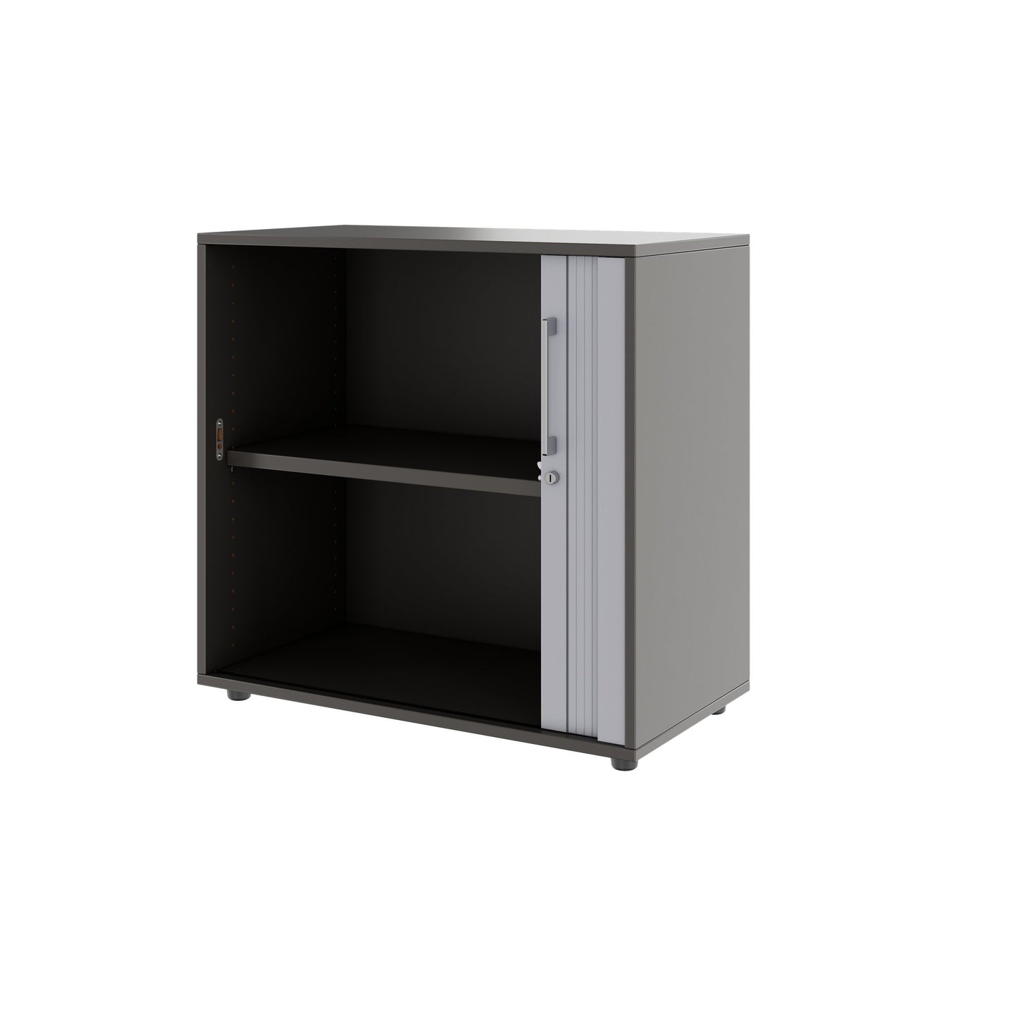 PRO Cabinetto del negozio querroll | 2 OH, 800 - 1600 x 770 mm, corpus incollato, grafite