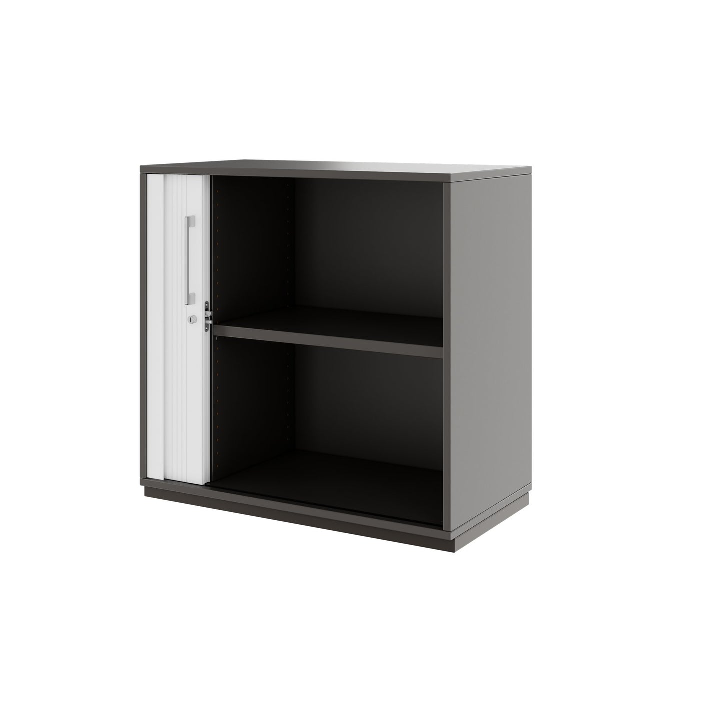 PRO Cabinetto del negozio querroll | 2 OH, 800 - 1600 x 770 mm, corpus incollato, grafite