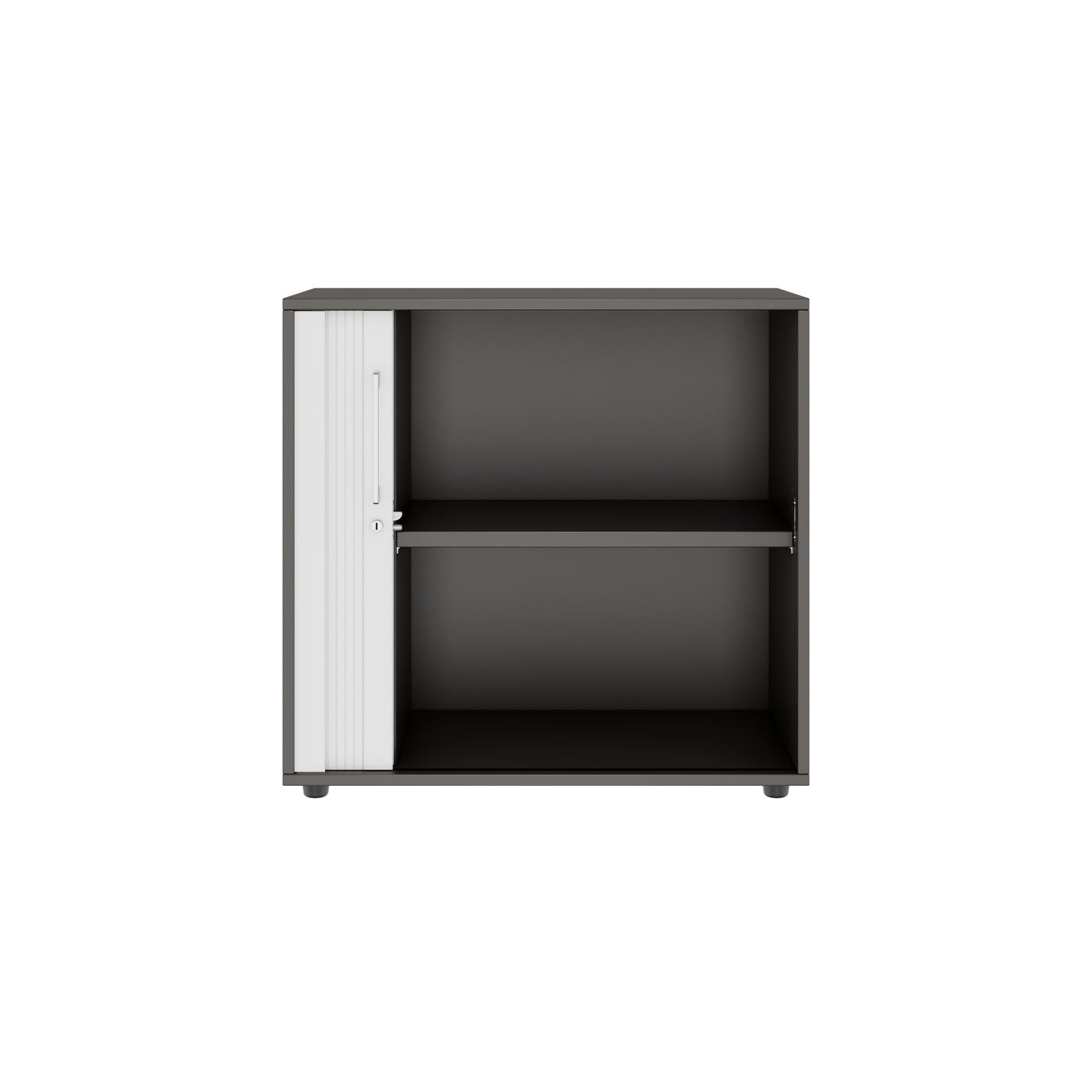 PRO Cabinetto del negozio querroll | 2 OH, 800 - 1600 x 770 mm, corpus incollato, grafite