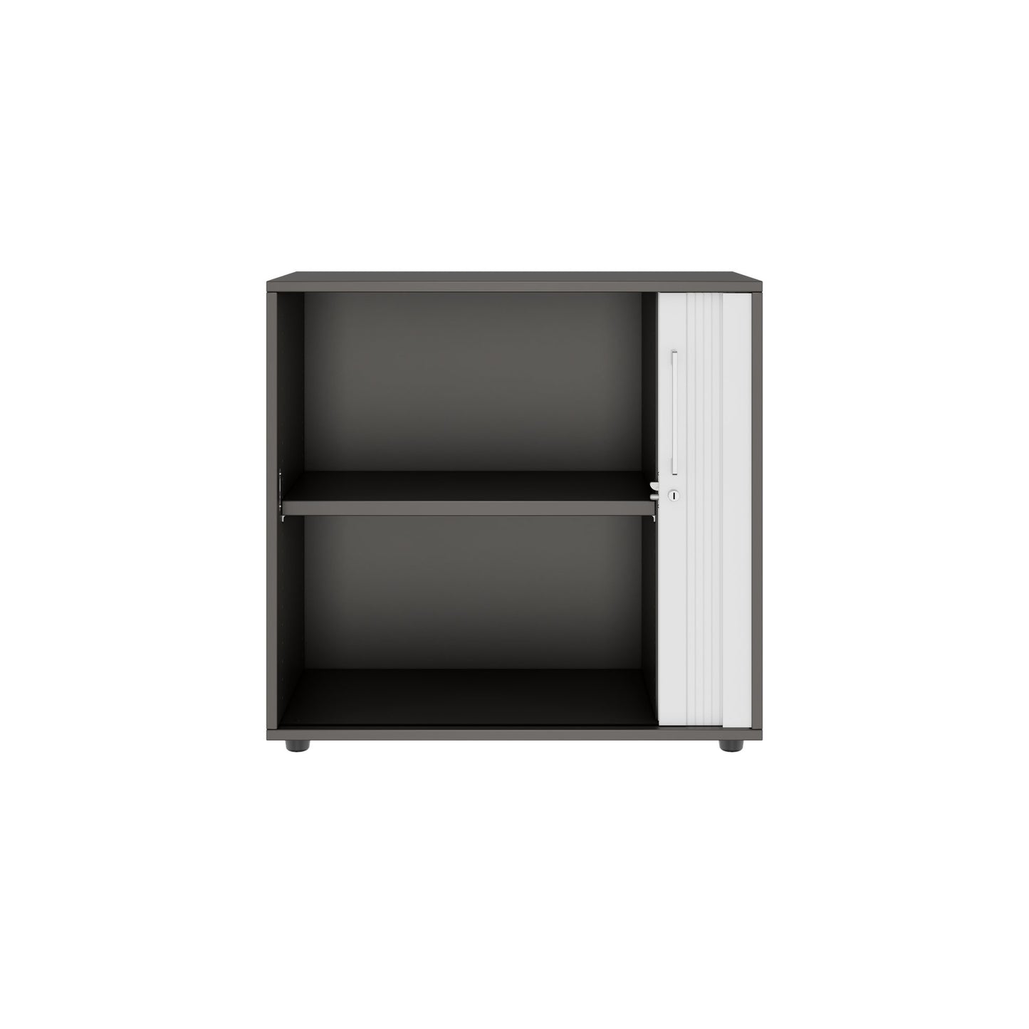 PRO Cabinetto del negozio querroll | 2 OH, 800 - 1600 x 770 mm, corpus incollato, grafite
