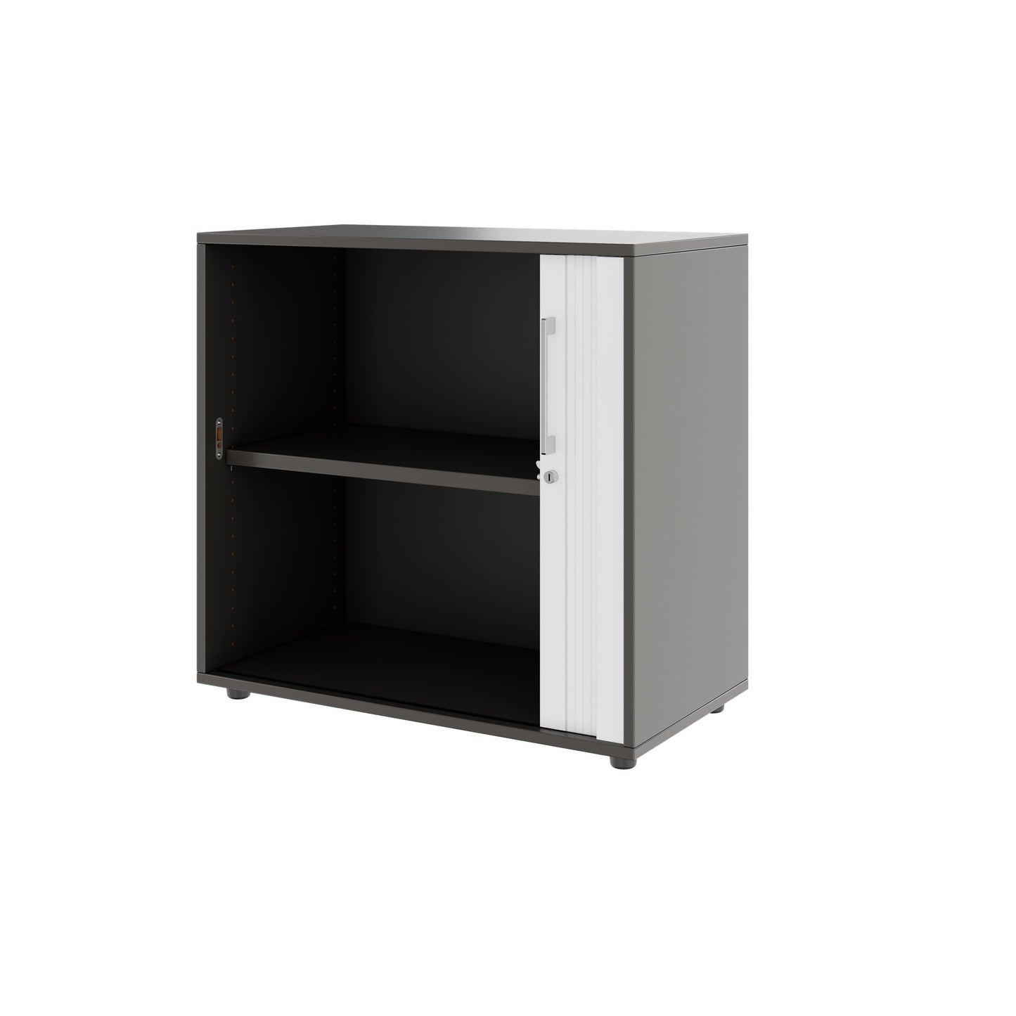 PRO Cabinetto del negozio querroll | 2 OH, 800 - 1600 x 770 mm, corpus incollato, grafite