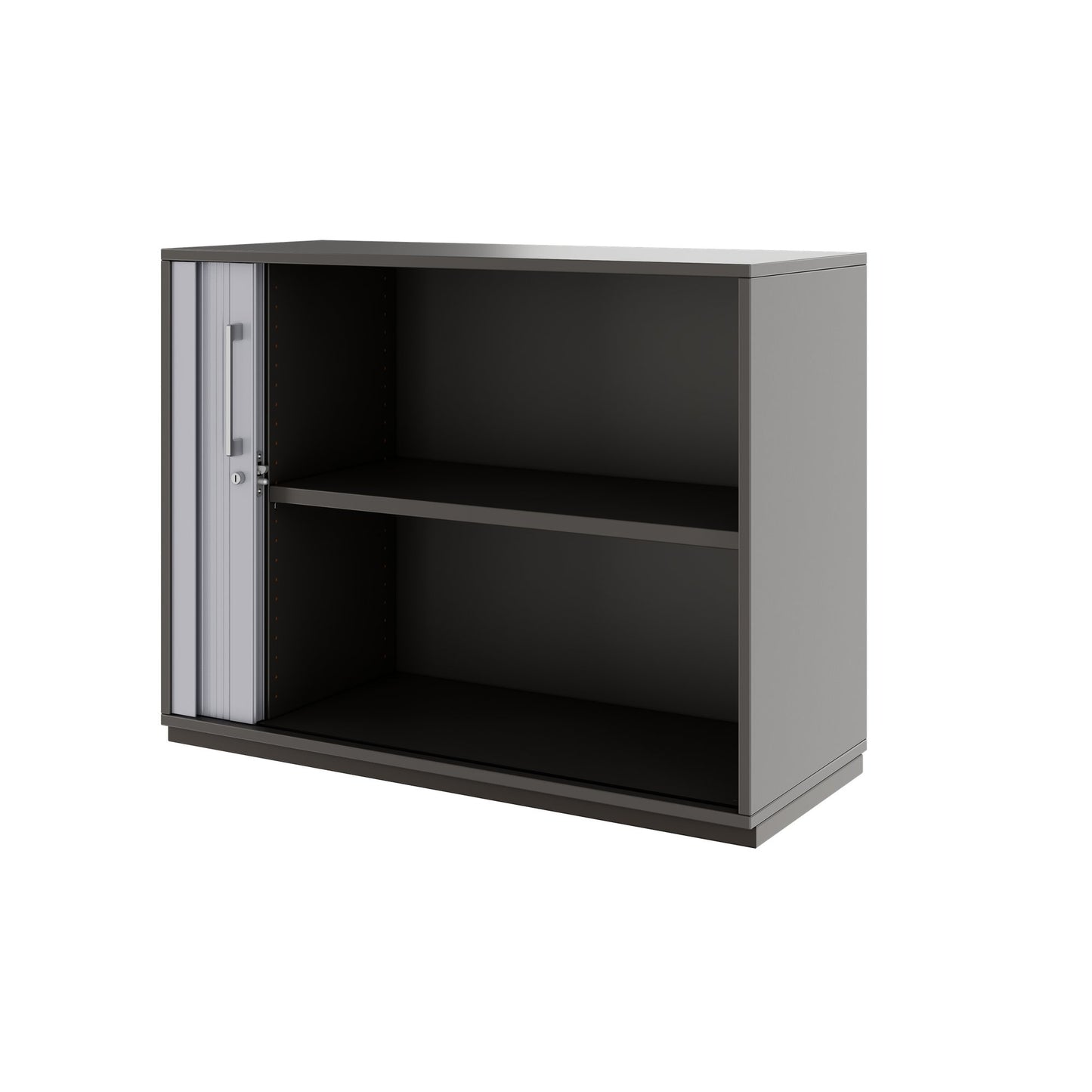 PRO Cabinetto del negozio querroll | 2 OH, 800 - 1600 x 770 mm, corpus incollato, grafite