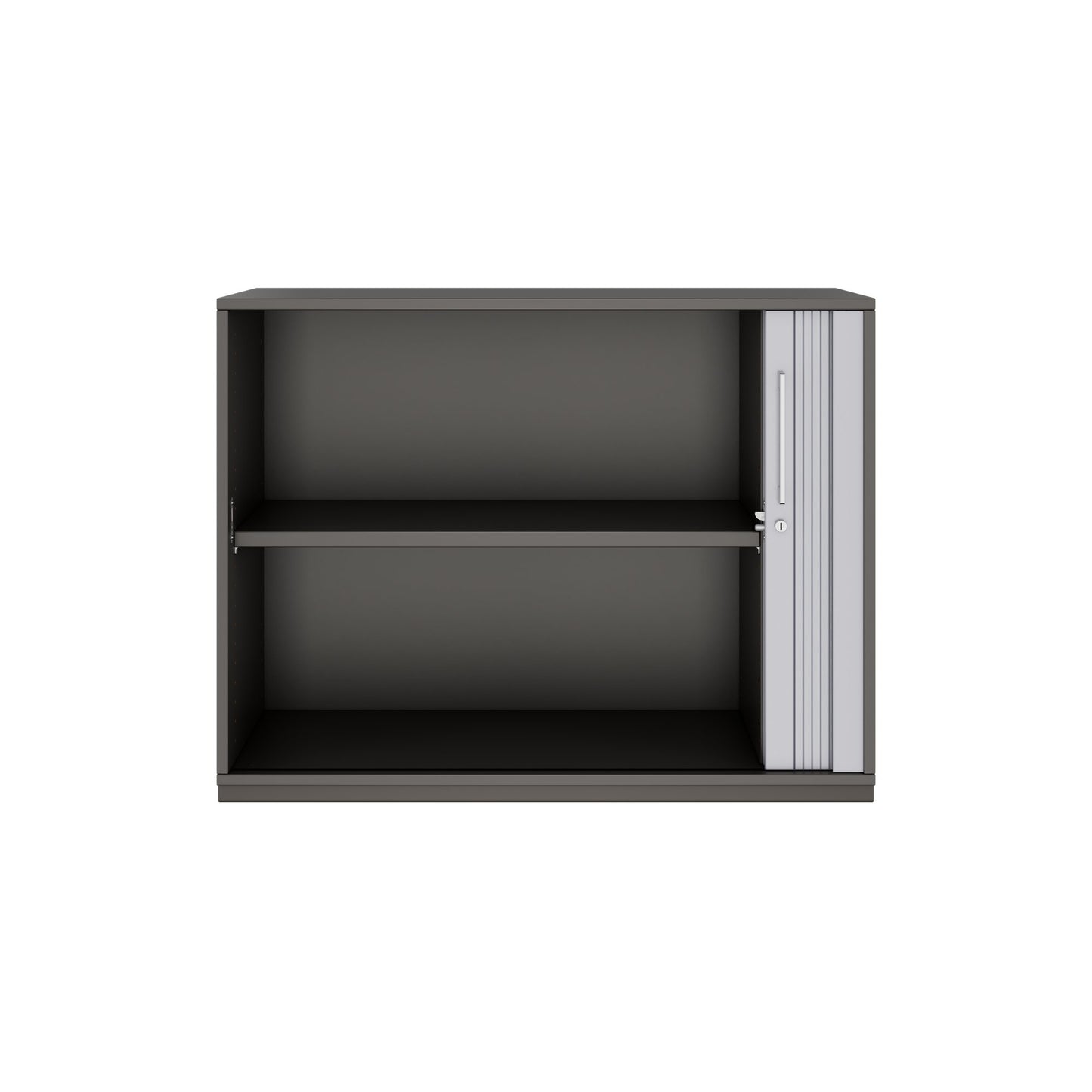 PRO Cabinetto del negozio querroll | 2 OH, 800 - 1600 x 770 mm, corpus incollato, grafite