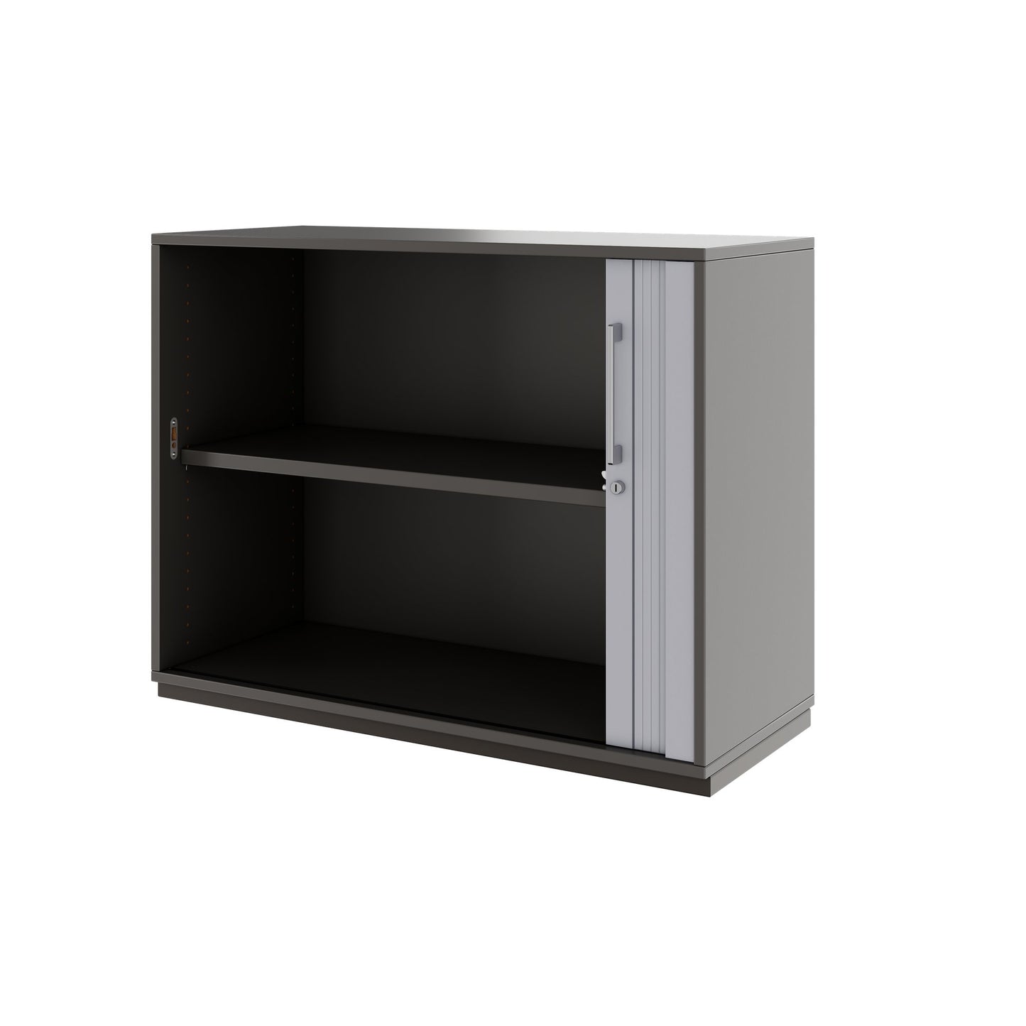 PRO Cabinetto del negozio querroll | 2 OH, 800 - 1600 x 770 mm, corpus incollato, grafite