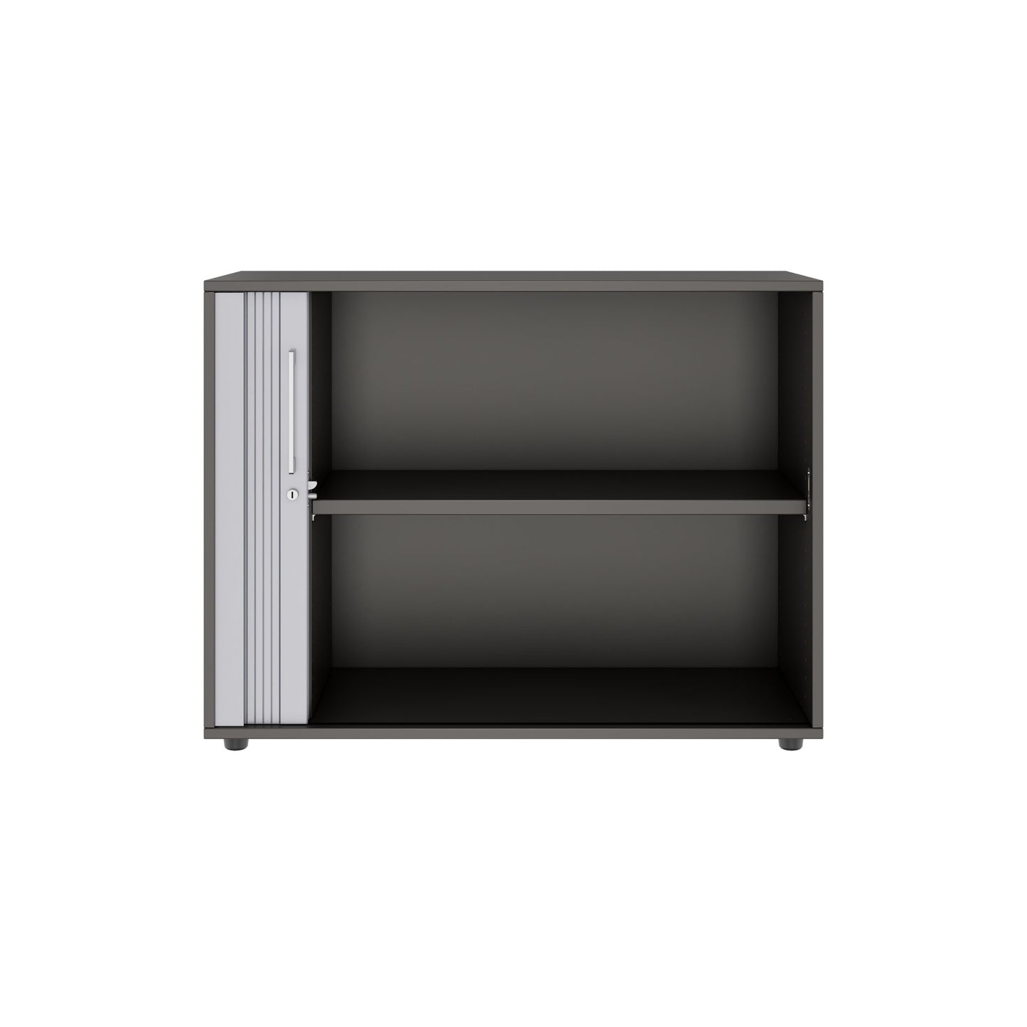 PRO Cabinetto del negozio querroll | 2 OH, 800 - 1600 x 770 mm, corpus incollato, grafite