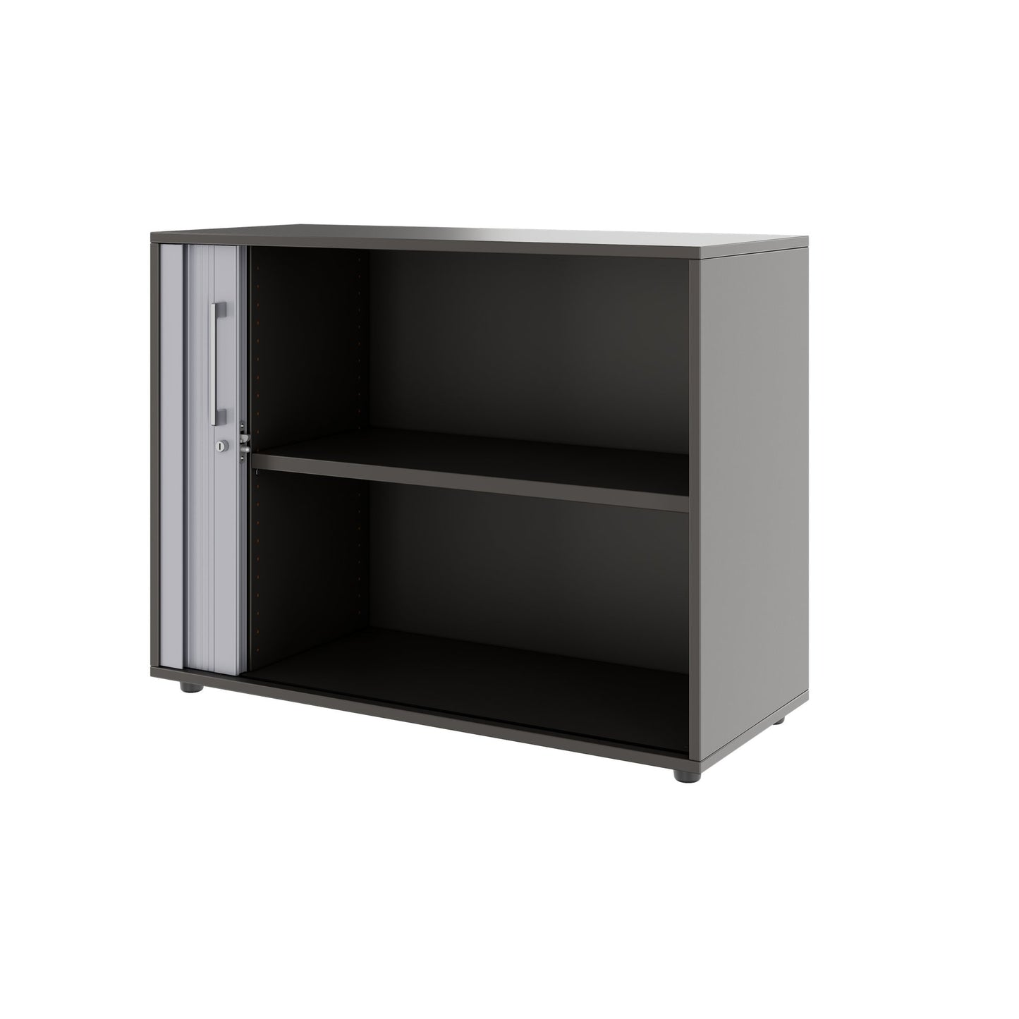 PRO Cabinetto del negozio querroll | 2 OH, 800 - 1600 x 770 mm, corpus incollato, grafite