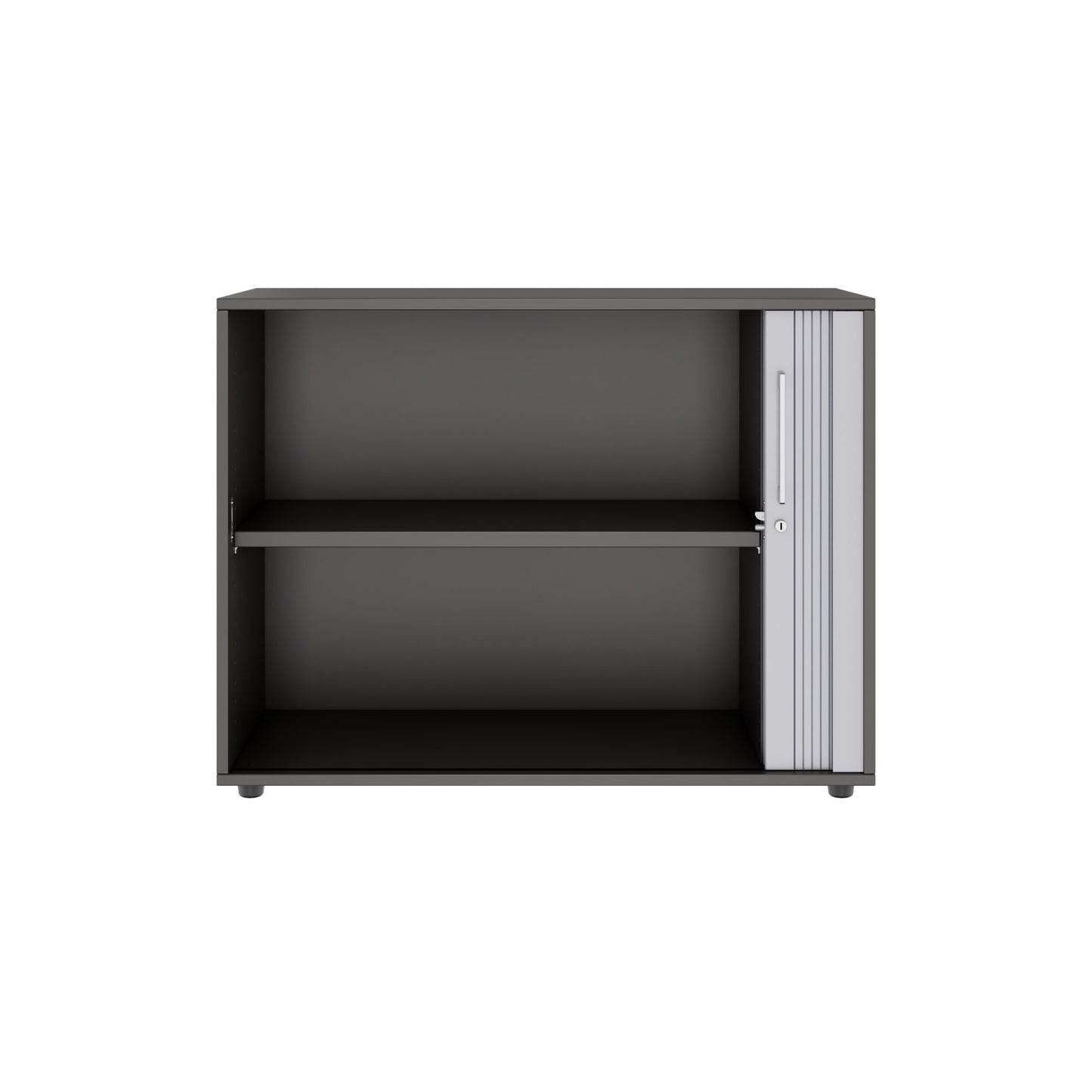 PRO Cabinetto del negozio querroll | 2 OH, 800 - 1600 x 770 mm, corpus incollato, grafite