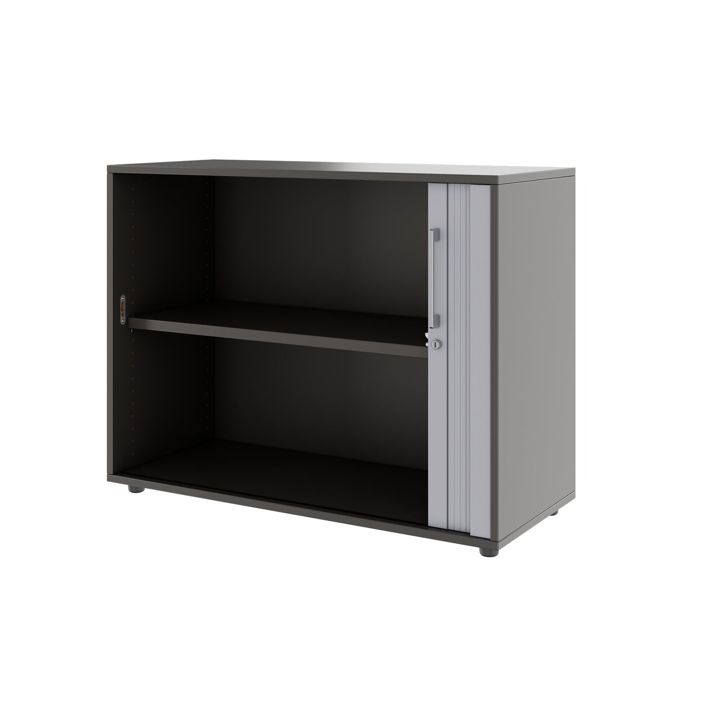 PRO Cabinetto del negozio querroll | 2 OH, 800 - 1600 x 770 mm, corpus incollato, grafite