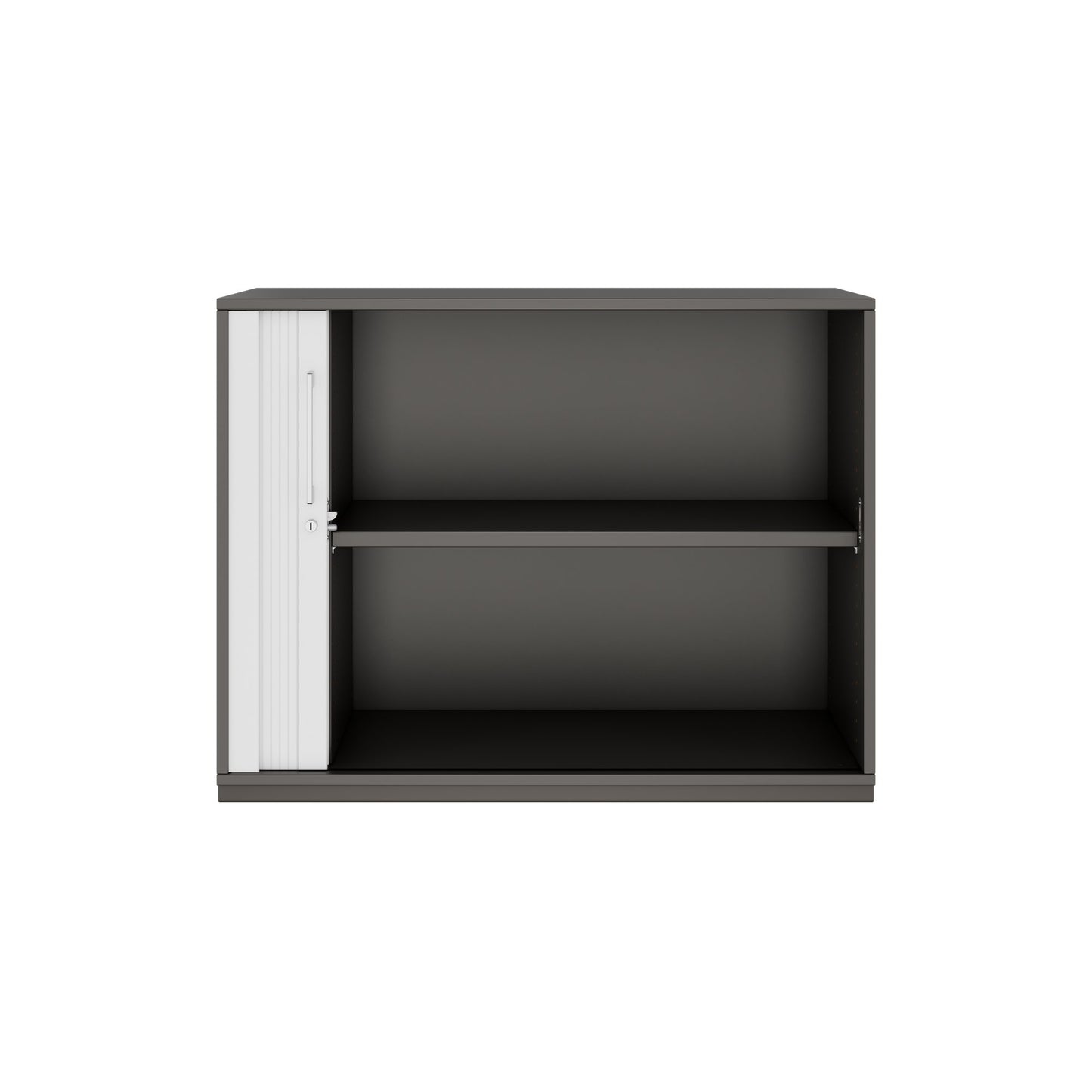 PRO Cabinetto del negozio querroll | 2 OH, 800 - 1600 x 770 mm, corpus incollato, grafite