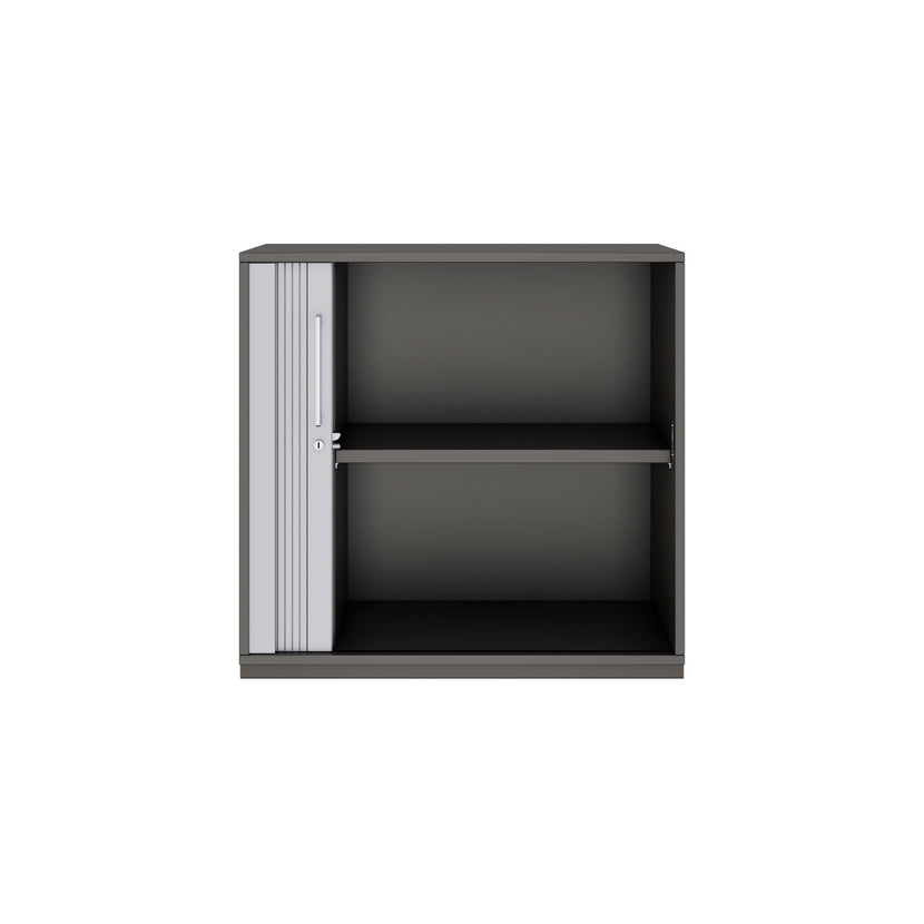 PRO Cabinetto del negozio querroll | 2 OH, 800 - 1600 x 770 mm, corpus incollato, grafite