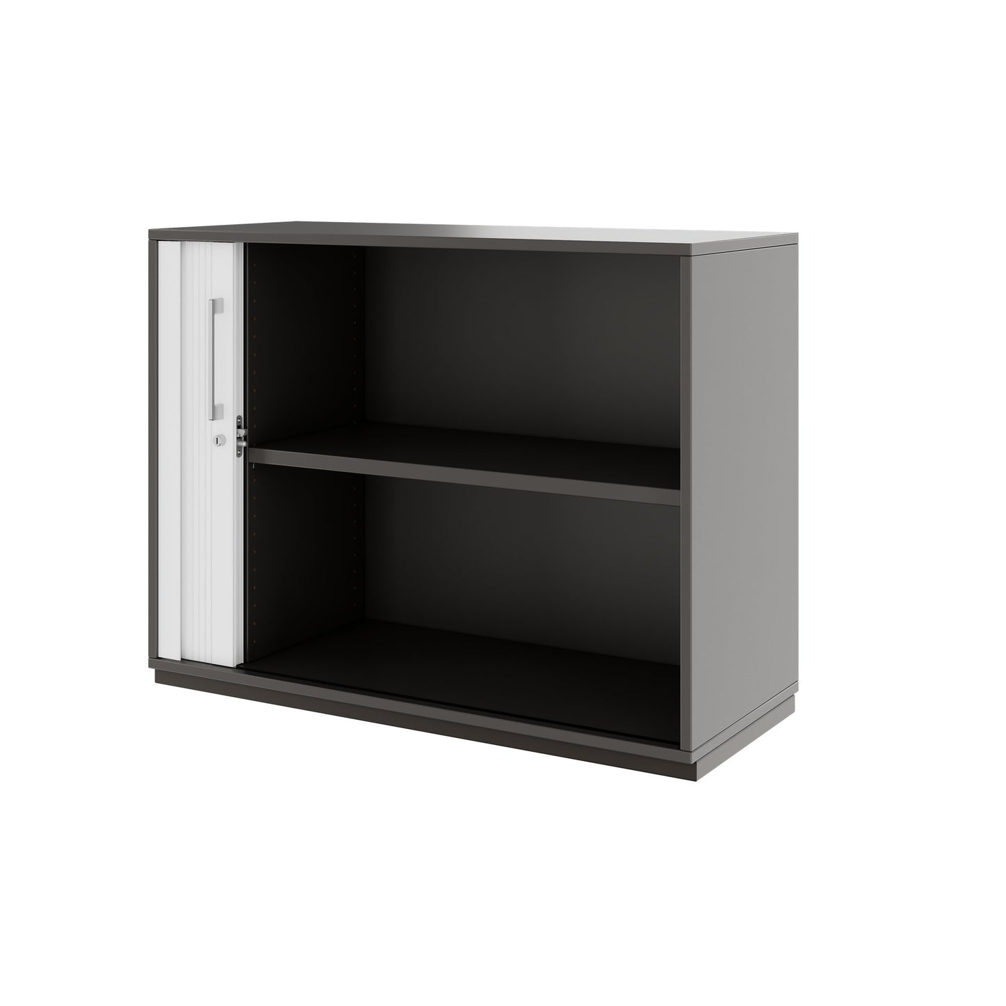 PRO Cabinetto del negozio querroll | 2 OH, 800 - 1600 x 770 mm, corpus incollato, grafite