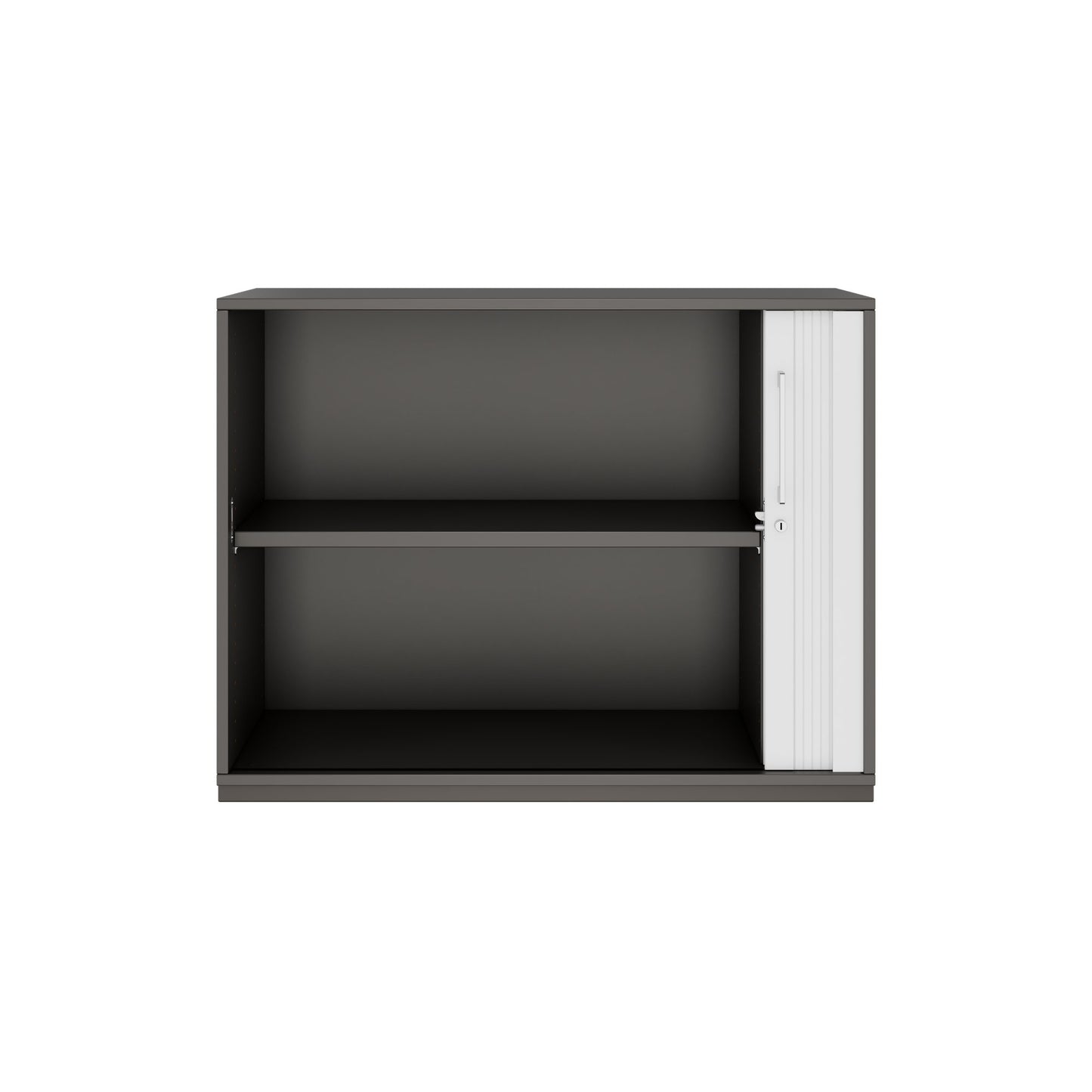 PRO Cabinetto del negozio querroll | 2 OH, 800 - 1600 x 770 mm, corpus incollato, grafite