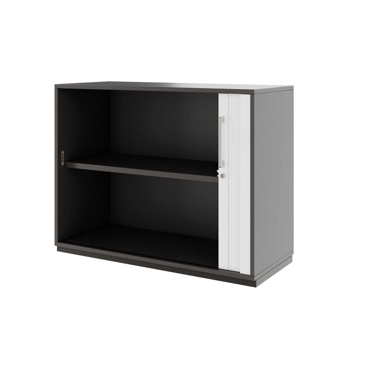 PRO Cabinetto del negozio querroll | 2 OH, 800 - 1600 x 770 mm, corpus incollato, grafite
