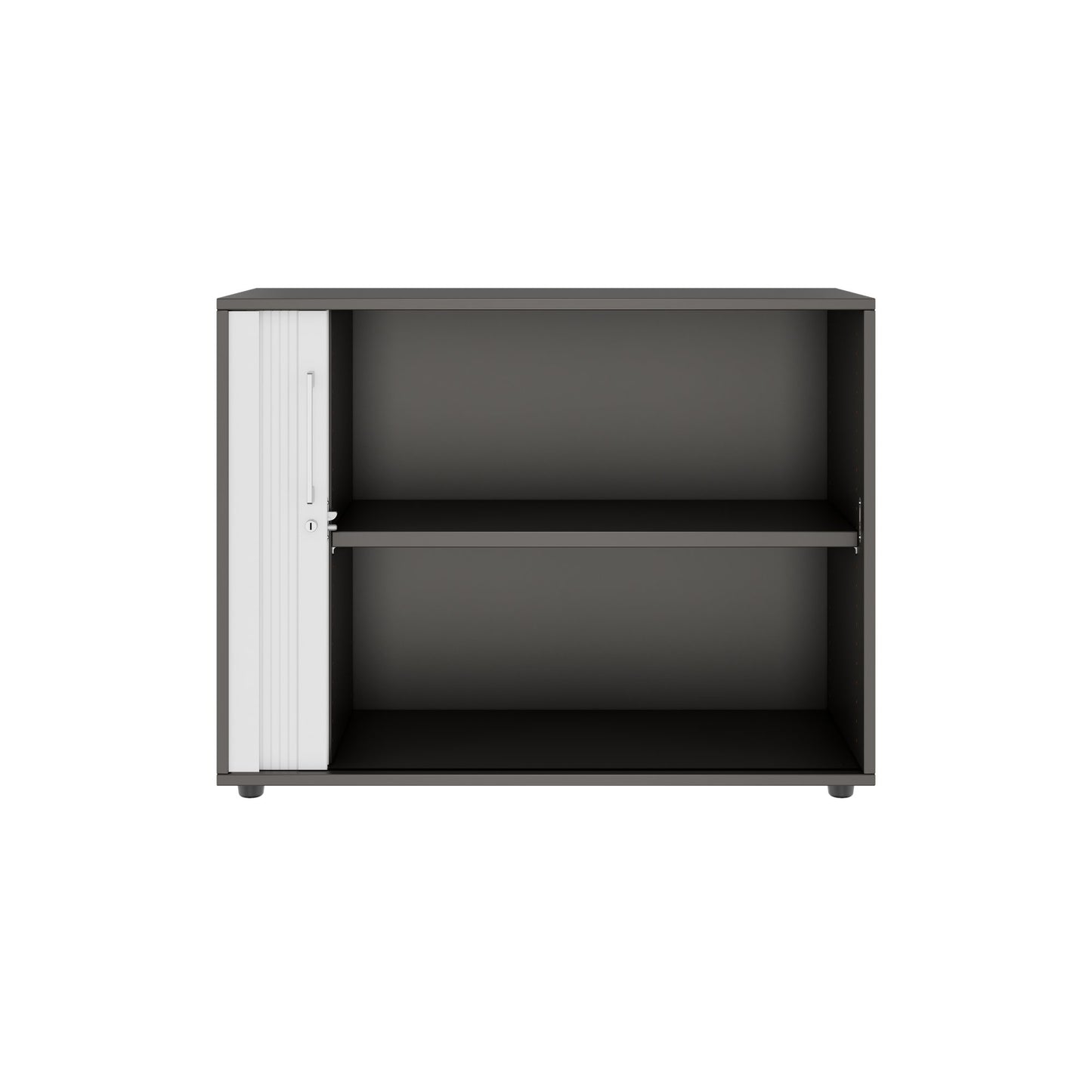 PRO Cabinetto del negozio querroll | 2 OH, 800 - 1600 x 770 mm, corpus incollato, grafite