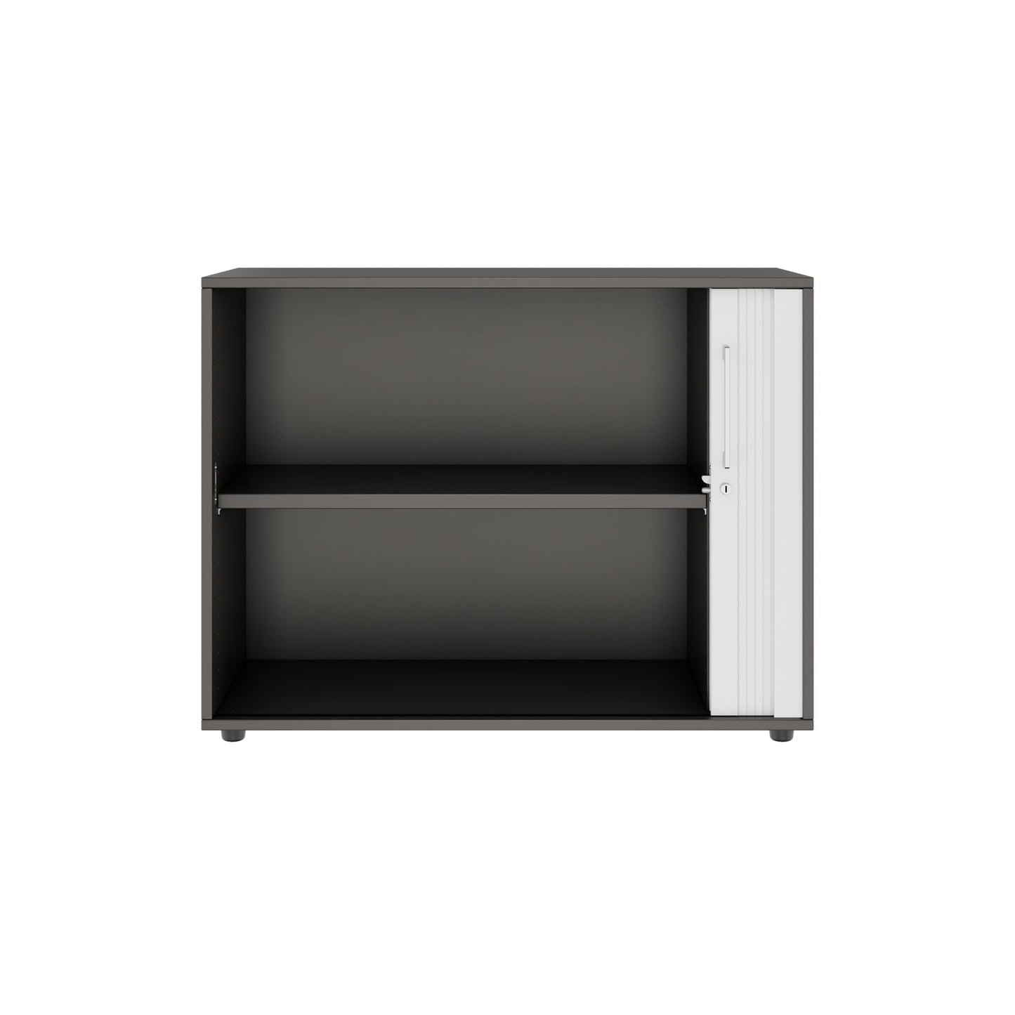 PRO Cabinetto del negozio querroll | 2 OH, 800 - 1600 x 770 mm, corpus incollato, grafite