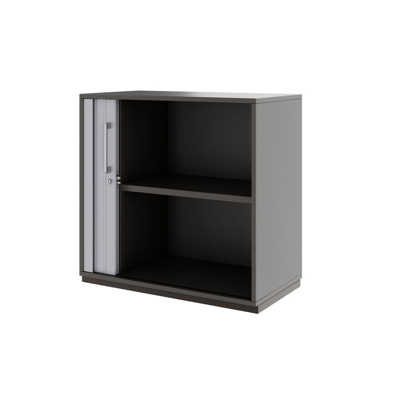 PRO Cabinetto del negozio querroll | 2 OH, 800 - 1600 x 770 mm, corpus incollato, grafite