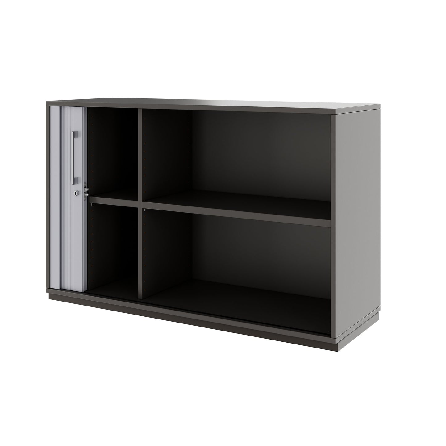 PRO Cabinetto del negozio querroll | 2 OH, 800 - 1600 x 770 mm, corpus incollato, grafite