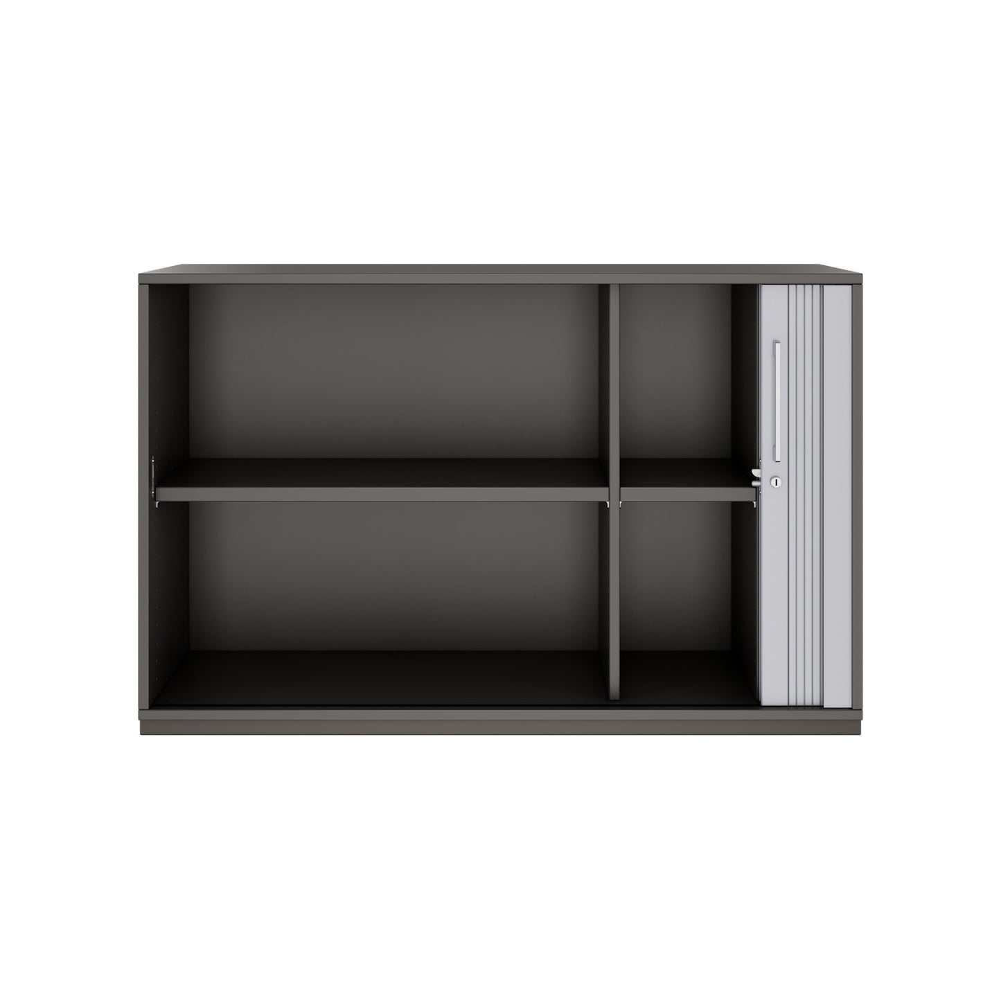 PRO Cabinetto del negozio querroll | 2 OH, 800 - 1600 x 770 mm, corpus incollato, grafite