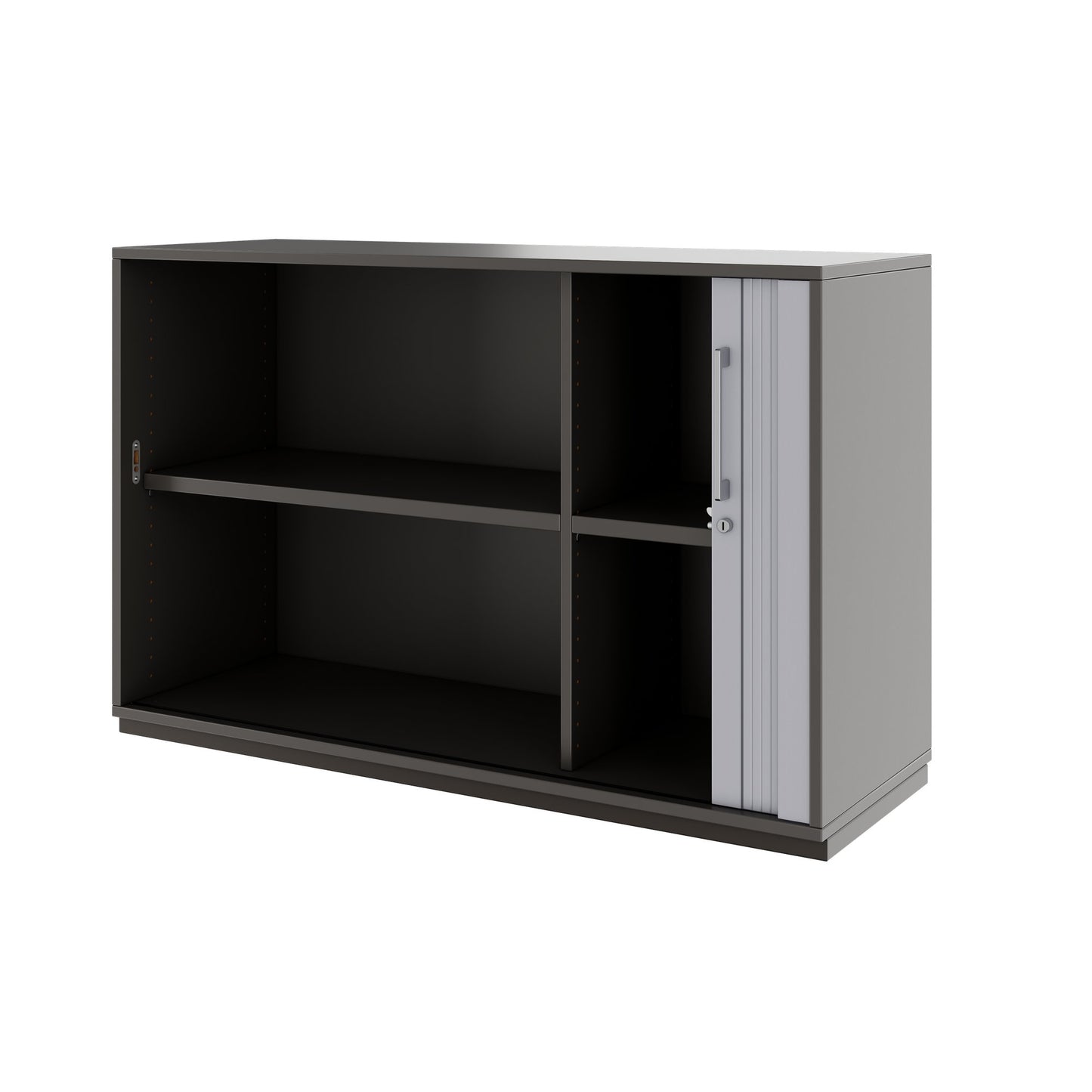 PRO Cabinetto del negozio querroll | 2 OH, 800 - 1600 x 770 mm, corpus incollato, grafite