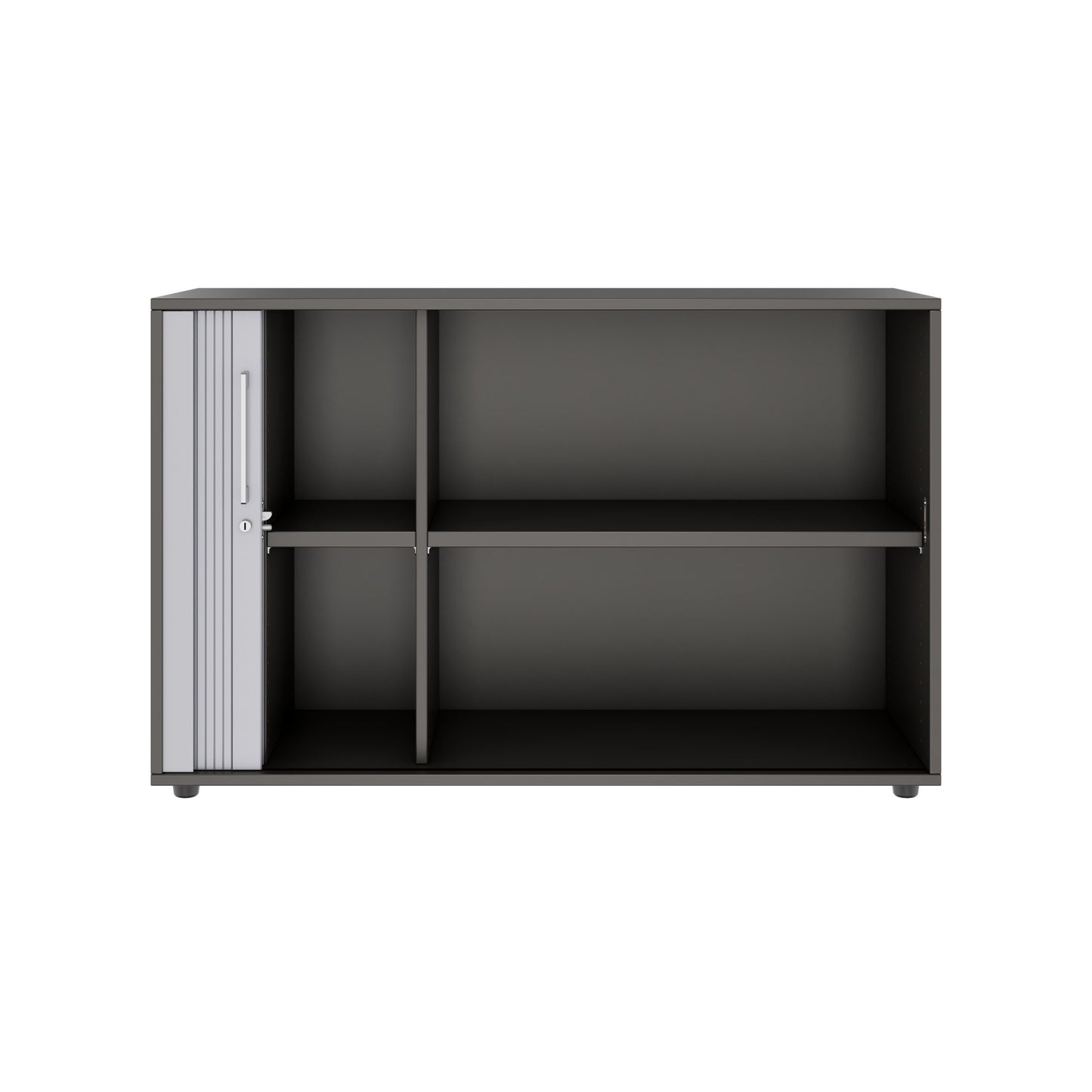 PRO Cabinetto del negozio querroll | 2 OH, 800 - 1600 x 770 mm, corpus incollato, grafite