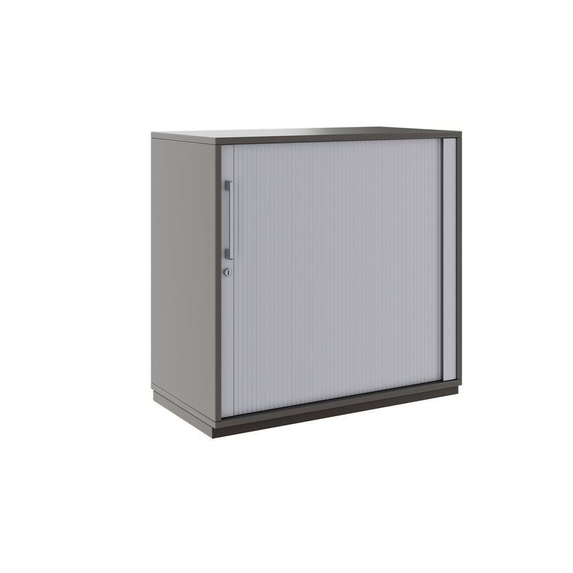 PRO Cabinetto del negozio querroll | 2 OH, 800 - 1600 x 770 mm, corpus incollato, grafite