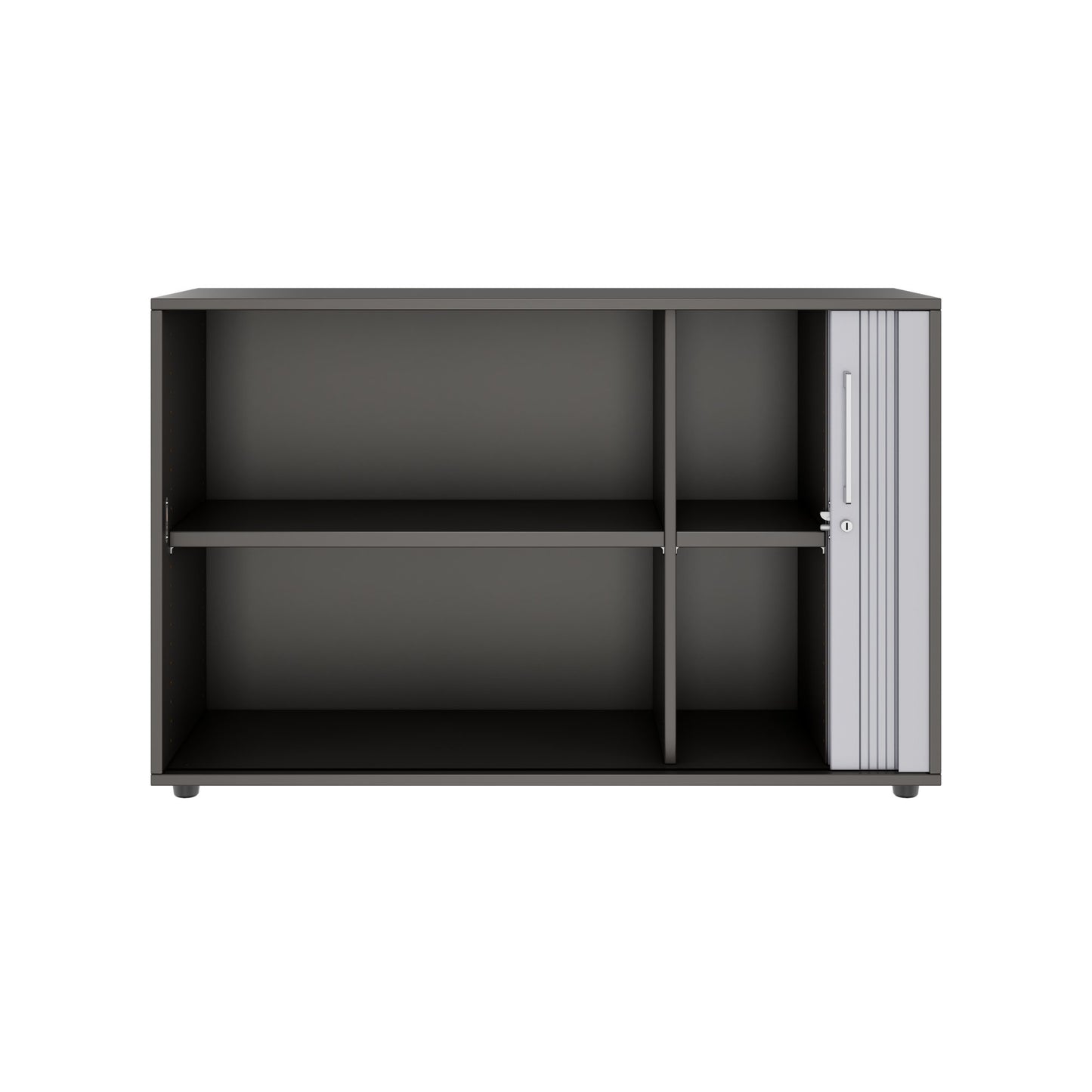 PRO Cabinetto del negozio querroll | 2 OH, 800 - 1600 x 770 mm, corpus incollato, grafite