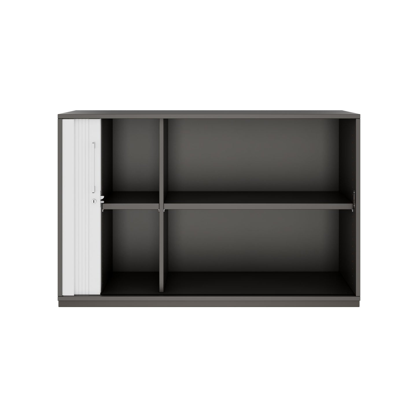 PRO Cabinetto del negozio querroll | 2 OH, 800 - 1600 x 770 mm, corpus incollato, grafite