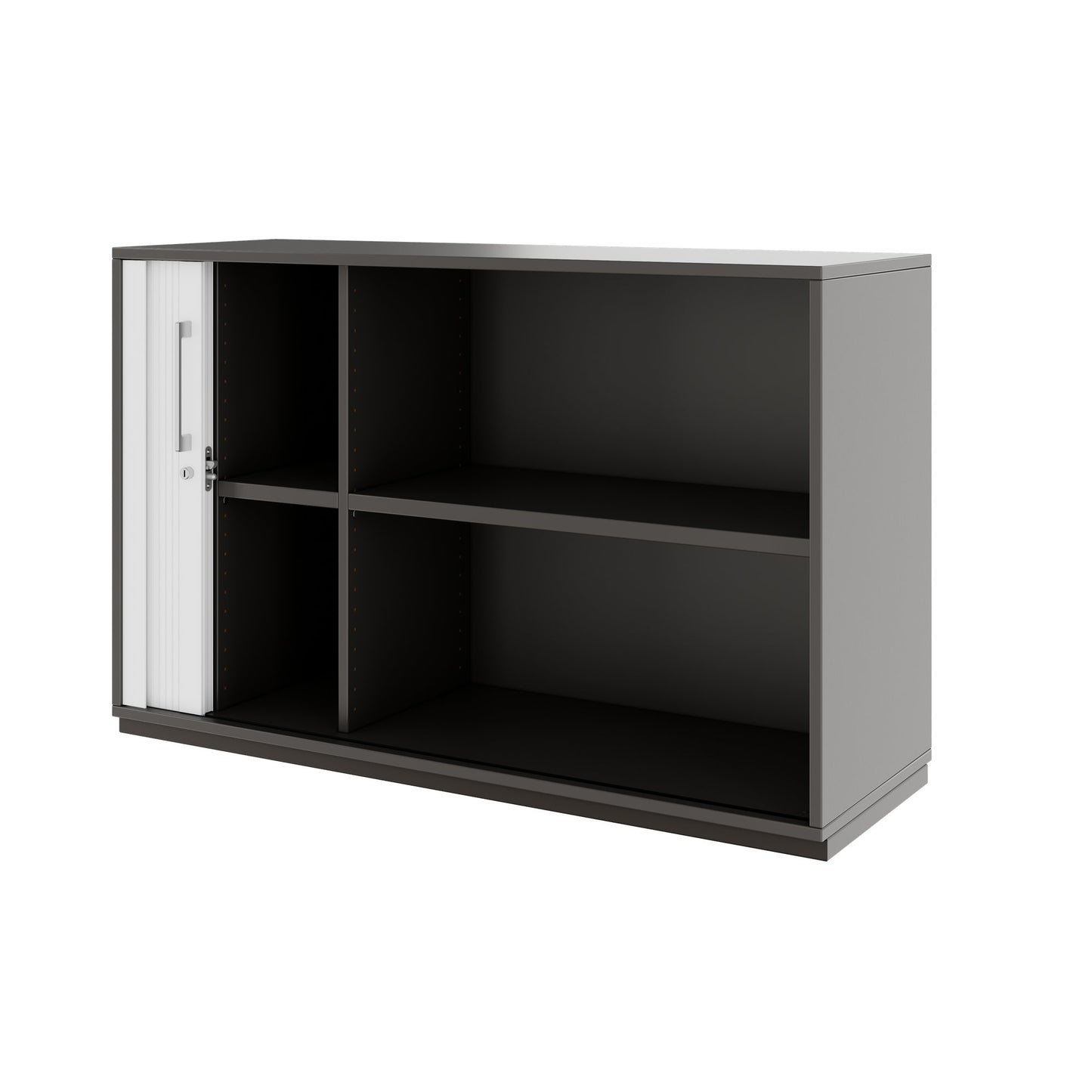 PRO Cabinetto del negozio querroll | 2 OH, 800 - 1600 x 770 mm, corpus incollato, grafite