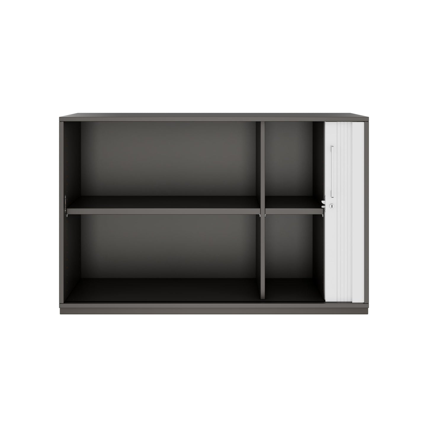 PRO Cabinetto del negozio querroll | 2 OH, 800 - 1600 x 770 mm, corpus incollato, grafite