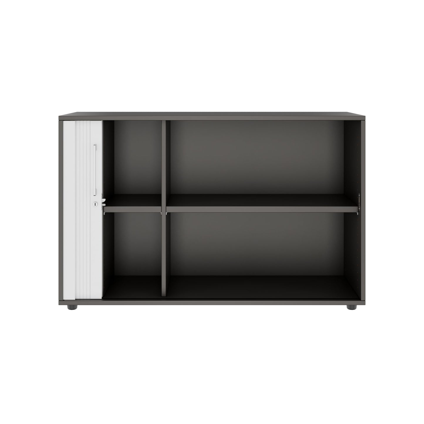 PRO Cabinetto del negozio querroll | 2 OH, 800 - 1600 x 770 mm, corpus incollato, grafite